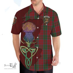 Scottish Drummond Clan Tartan Crest with Thistle and Scotland Map Tartan Plaid Shirt Scottish Plaid Tartan Plaid - ScotsTee - scotstee.com