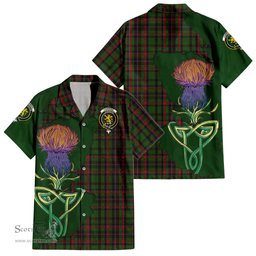 Scottish Cumming Hunting Clan Tartan Crest with Thistle and Scotland Map Tartan Plaid Shirt Scottish Plaid Tartan Plaid - ScotsTee - scotstee.com