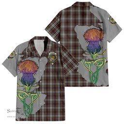 Scottish Douglas Ancient Dress Clan Tartan Crest with Thistle and Scotland Map Tartan Plaid Shirt Scottish Plaid Tartan Plaid - ScotsTee - scotstee.com