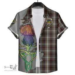 Scottish Douglas Ancient Dress Clan Tartan Crest with Thistle and Scotland Map Tartan Plaid Shirt Scottish Plaid Tartan Plaid - ScotsTee - scotstee.com