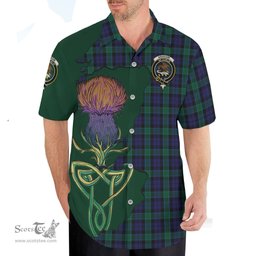 Scottish Graham of Menteith Clan Tartan Crest with Thistle and Scotland Map Tartan Plaid Shirt Scottish Plaid Tartan Plaid - ScotsTee - scotstee.com