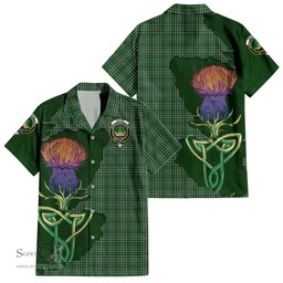 Scottish Gayre Dress Clan Tartan Crest with Thistle and Scotland Map Tartan Plaid Shirt Scottish Plaid Tartan Plaid - ScotsTee - scotstee.com