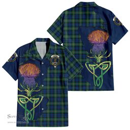 Scottish Forbes Ancient Clan Tartan Crest with Thistle and Scotland Map Tartan Plaid Shirt Scottish Plaid Tartan Plaid - ScotsTee - scotstee.com