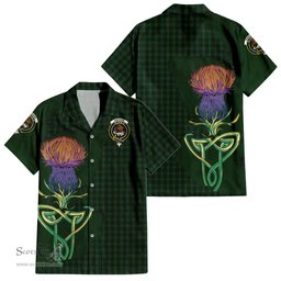 Scottish Graham Clan Tartan Crest with Thistle and Scotland Map Tartan Plaid Shirt Scottish Plaid Tartan Plaid - ScotsTee - scotstee.com