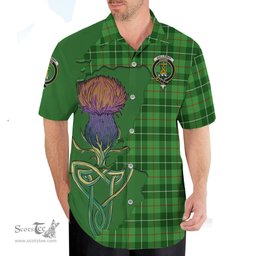 Scottish Galloway Clan Tartan Crest with Thistle and Scotland Map Tartan Plaid Shirt Scottish Plaid Tartan Plaid - ScotsTee - scotstee.com