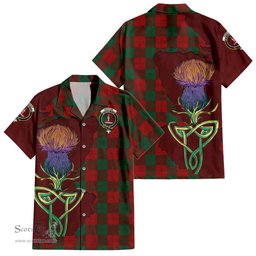 Scottish Erskine Clan Tartan Crest with Thistle and Scotland Map Tartan Plaid Shirt Scottish Plaid Tartan Plaid - ScotsTee - scotstee.com