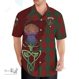 Scottish Erskine Clan Tartan Crest with Thistle and Scotland Map Tartan Plaid Shirt Scottish Plaid Tartan Plaid - ScotsTee - scotstee.com