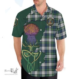 Scottish Gordon Dress Ancient Clan Tartan Crest with Thistle and Scotland Map Tartan Plaid Shirt Scottish Plaid Tartan Plaid - ScotsTee - scotstee.com