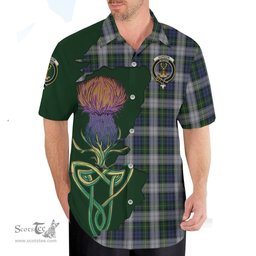 Scottish Gordon Dress Clan Tartan Crest with Thistle and Scotland Map Tartan Plaid Shirt Scottish Plaid Tartan Plaid - ScotsTee - scotstee.com