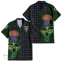 Scottish Galbraith Modern Clan Tartan Crest with Thistle and Scotland Map Tartan Plaid Shirt Scottish Plaid Tartan Plaid - ScotsTee - scotstee.com