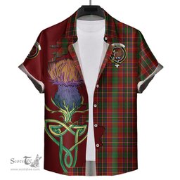 Scottish Innes Clan Tartan Crest with Thistle and Scotland Map Tartan Plaid Shirt Scottish Plaid Tartan Plaid - ScotsTee - scotstee.com