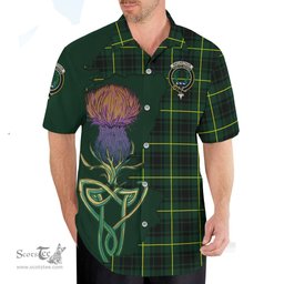 Scottish MacArthur Modern Clan Tartan Crest with Thistle and Scotland Map Tartan Plaid Shirt Scottish Plaid Tartan Plaid - ScotsTee - scotstee.com