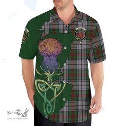 Scottish MacDuff Dress Clan Tartan Crest with Thistle and Scotland Map Tartan Plaid Shirt Scottish Plaid Tartan Plaid - ScotsTee - scotstee.com