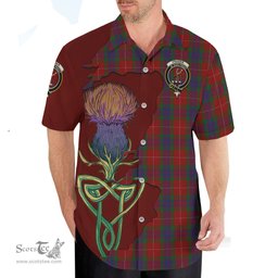 Scottish Fraser Clan Tartan Crest with Thistle and Scotland Map Tartan Plaid Shirt Scottish Plaid Tartan Plaid - ScotsTee - scotstee.com