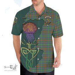 Scottish MacKintosh Hunting Ancient Clan Tartan Crest with Thistle and Scotland Map Tartan Plaid Shirt Scottish Plaid Tartan Plaid - ScotsTee - scotstee.com