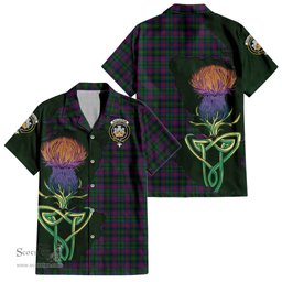 Scottish MacLachlan Hunting Clan Tartan Crest with Thistle and Scotland Map Tartan Plaid Shirt Scottish Plaid Tartan Plaid - ScotsTee - scotstee.com
