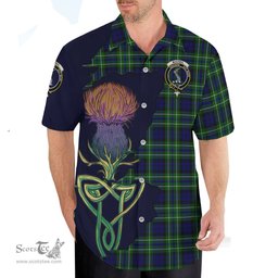 Scottish MacNeil of Colonsay Modern Clan Tartan Crest with Thistle and Scotland Map Tartan Plaid Shirt Scottish Plaid Tartan Plaid - ScotsTee - scotstee.com