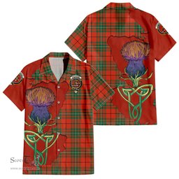 Scottish MacAulay Ancient Clan Tartan Crest with Thistle and Scotland Map Tartan Plaid Shirt Scottish Plaid Tartan Plaid - ScotsTee - scotstee.com