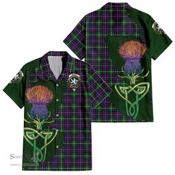 Scottish Inglis Modern Clan Tartan Crest with Thistle and Scotland Map Tartan Plaid Shirt Scottish Plaid Tartan Plaid - ScotsTee - scotstee.com