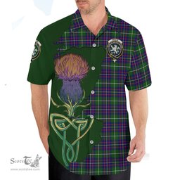 Scottish Inglis Modern Clan Tartan Crest with Thistle and Scotland Map Tartan Plaid Shirt Scottish Plaid Tartan Plaid - ScotsTee - scotstee.com