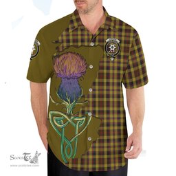 Scottish Jardine Clan Tartan Crest with Thistle and Scotland Map Tartan Plaid Shirt Scottish Plaid Tartan Plaid - ScotsTee - scotstee.com