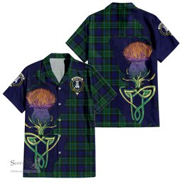 Scottish MacCallum Modern Clan Tartan Crest with Thistle and Scotland Map Tartan Plaid Shirt Scottish Plaid Tartan Plaid - ScotsTee - scotstee.com