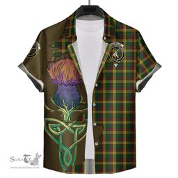 Scottish MacMillan Ancient Clan Tartan Crest with Thistle and Scotland Map Tartan Plaid Shirt Scottish Plaid Tartan Plaid - ScotsTee - scotstee.com