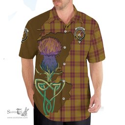 Scottish MacMillan Dress Clan Tartan Crest with Thistle and Scotland Map Tartan Plaid Shirt Scottish Plaid Tartan Plaid - ScotsTee - scotstee.com