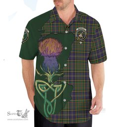 Scottish MacMillan Hunting Modern Clan Tartan Crest with Thistle and Scotland Map Tartan Plaid Shirt Scottish Plaid Tartan Plaid - ScotsTee - scotstee.com