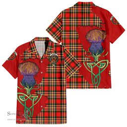 Scottish MacGill Modern Clan Tartan Crest with Thistle and Scotland Map Tartan Plaid Shirt Scottish Plaid Tartan Plaid - ScotsTee - scotstee.com