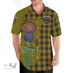 Scottish MacLeod Clan Tartan Crest with Thistle and Scotland Map Tartan Plaid Shirt Scottish Plaid Tartan Plaid - ScotsTee - scotstee.com