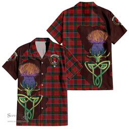 Scottish MacNaughton Clan Tartan Crest with Thistle and Scotland Map Tartan Plaid Shirt Scottish Plaid Tartan Plaid - ScotsTee - scotstee.com