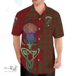 Scottish MacAulay Clan Tartan Crest with Thistle and Scotland Map Tartan Plaid Shirt Scottish Plaid Tartan Plaid - ScotsTee - scotstee.com