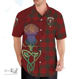 Scottish MacNab Clan Tartan Crest with Thistle and Scotland Map Tartan Plaid Shirt Scottish Plaid Tartan Plaid - ScotsTee - scotstee.com