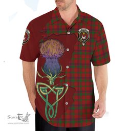 Scottish MacColl Clan Tartan Crest with Thistle and Scotland Map Tartan Plaid Shirt Scottish Plaid Tartan Plaid - ScotsTee - scotstee.com
