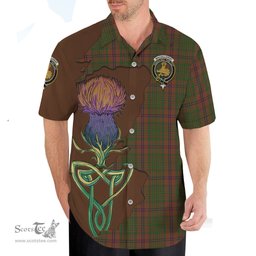 Scottish MacGillivray Hunting Clan Tartan Crest with Thistle and Scotland Map Tartan Plaid Shirt Scottish Plaid Tartan Plaid - ScotsTee - scotstee.com