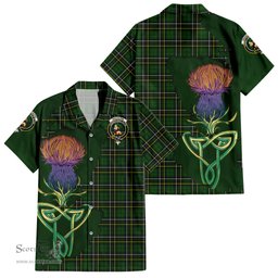 Scottish MacAlpin Modern Clan Tartan Crest with Thistle and Scotland Map Tartan Plaid Shirt Scottish Plaid Tartan Plaid - ScotsTee - scotstee.com