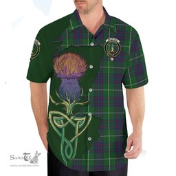 Scottish MacIntyre Hunting Clan Tartan Crest with Thistle and Scotland Map Tartan Plaid Shirt Scottish Plaid Tartan Plaid - ScotsTee - scotstee.com