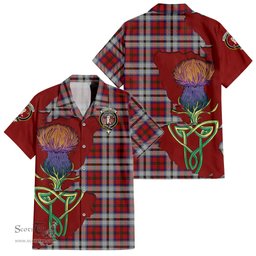 Scottish MacCulloch Dress Clan Tartan Crest with Thistle and Scotland Map Tartan Plaid Shirt Scottish Plaid Tartan Plaid - ScotsTee - scotstee.com