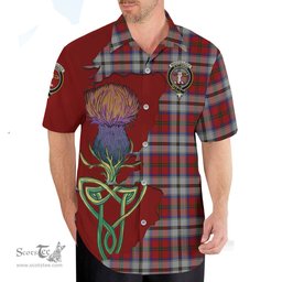 Scottish MacCulloch Dress Clan Tartan Crest with Thistle and Scotland Map Tartan Plaid Shirt Scottish Plaid Tartan Plaid - ScotsTee - scotstee.com