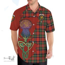 Scottish Lyle Clan Tartan Crest with Thistle and Scotland Map Tartan Plaid Shirt Scottish Plaid Tartan Plaid - ScotsTee - scotstee.com
