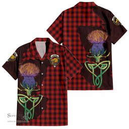 Scottish MacIver Clan Tartan Crest with Thistle and Scotland Map Tartan Plaid Shirt Scottish Plaid Tartan Plaid - ScotsTee - scotstee.com
