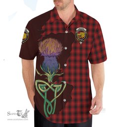 Scottish MacIver Clan Tartan Crest with Thistle and Scotland Map Tartan Plaid Shirt Scottish Plaid Tartan Plaid - ScotsTee - scotstee.com