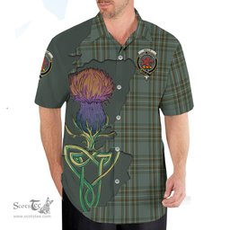 Scottish Kelly Dress Clan Tartan Crest with Thistle and Scotland Map Tartan Plaid Shirt Scottish Plaid Tartan Plaid - ScotsTee - scotstee.com