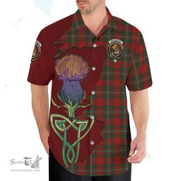Scottish MacGregor Clan Tartan Crest with Thistle and Scotland Map Tartan Plaid Shirt Scottish Plaid Tartan Plaid - ScotsTee - scotstee.com