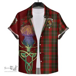 Scottish MacGregor Clan Tartan Crest with Thistle and Scotland Map Tartan Plaid Shirt Scottish Plaid Tartan Plaid - ScotsTee - scotstee.com