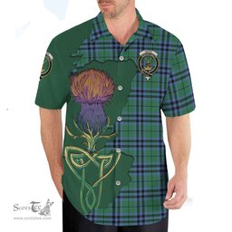 Scottish Keith Ancient Clan Tartan Crest with Thistle and Scotland Map Tartan Plaid Shirt Scottish Plaid Tartan Plaid - ScotsTee - scotstee.com