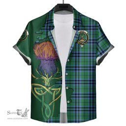 Scottish Keith Ancient Clan Tartan Crest with Thistle and Scotland Map Tartan Plaid Shirt Scottish Plaid Tartan Plaid - ScotsTee - scotstee.com