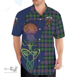 Scottish Logan Ancient Clan Tartan Crest with Thistle and Scotland Map Tartan Plaid Shirt Scottish Plaid Tartan Plaid - ScotsTee - scotstee.com