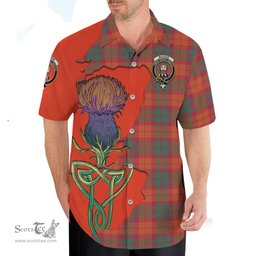 Scottish MacNab Ancient Clan Tartan Crest with Thistle and Scotland Map Tartan Plaid Shirt Scottish Plaid Tartan Plaid - ScotsTee - scotstee.com
